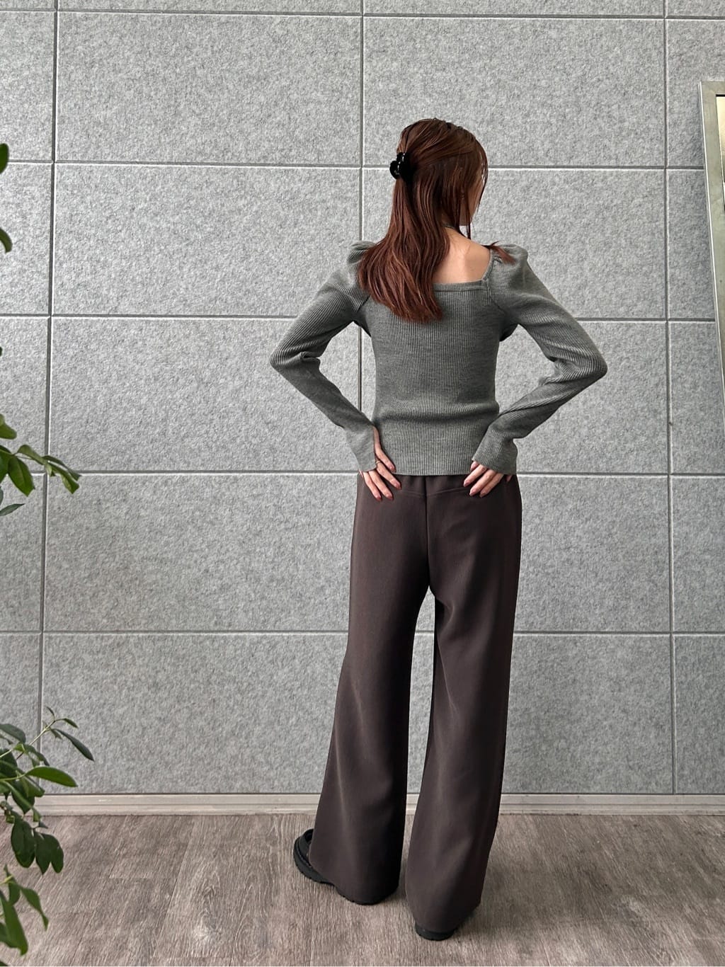 harunaさんの「CODE A｜femi gather rib knit」を使ったコーディネート