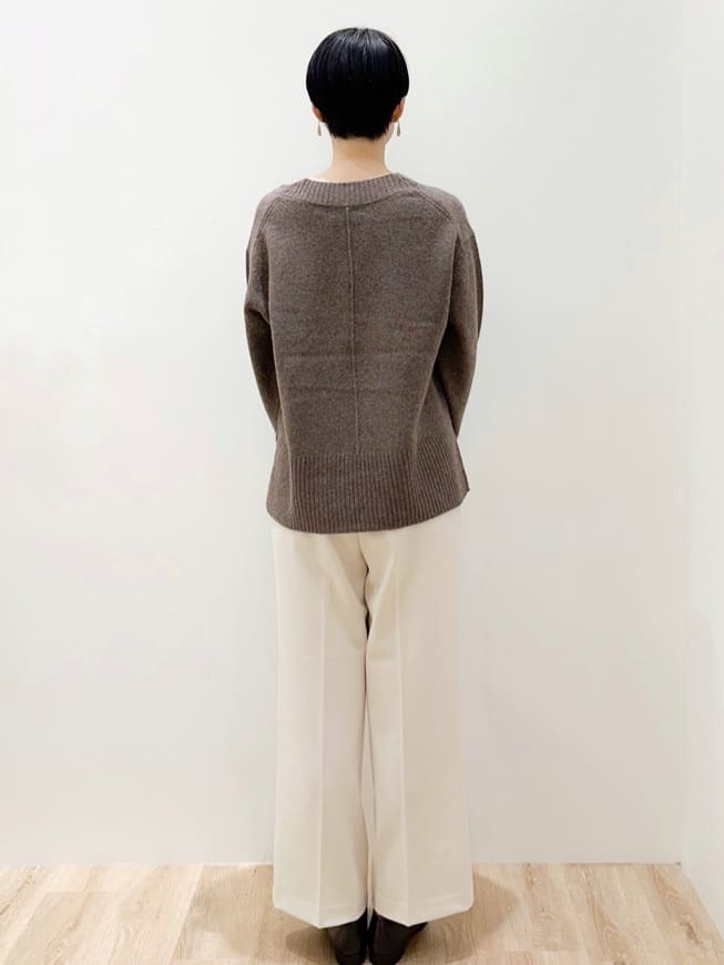 yurieさんの「OPAQUE.CLIP｜ウォームタッチ イージーワイドパンツ【洗濯機洗OK／ストレッチ】≪SS～LL≫」を使ったコーディネート