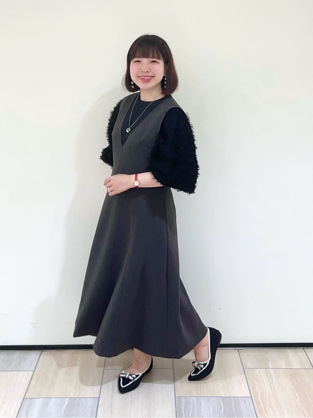 Mitsukiさんの「UNTITLED｜【丸首/Tシャツ風/短丈】シャギースリーブ ポンチカットソー」を使ったコーディネート