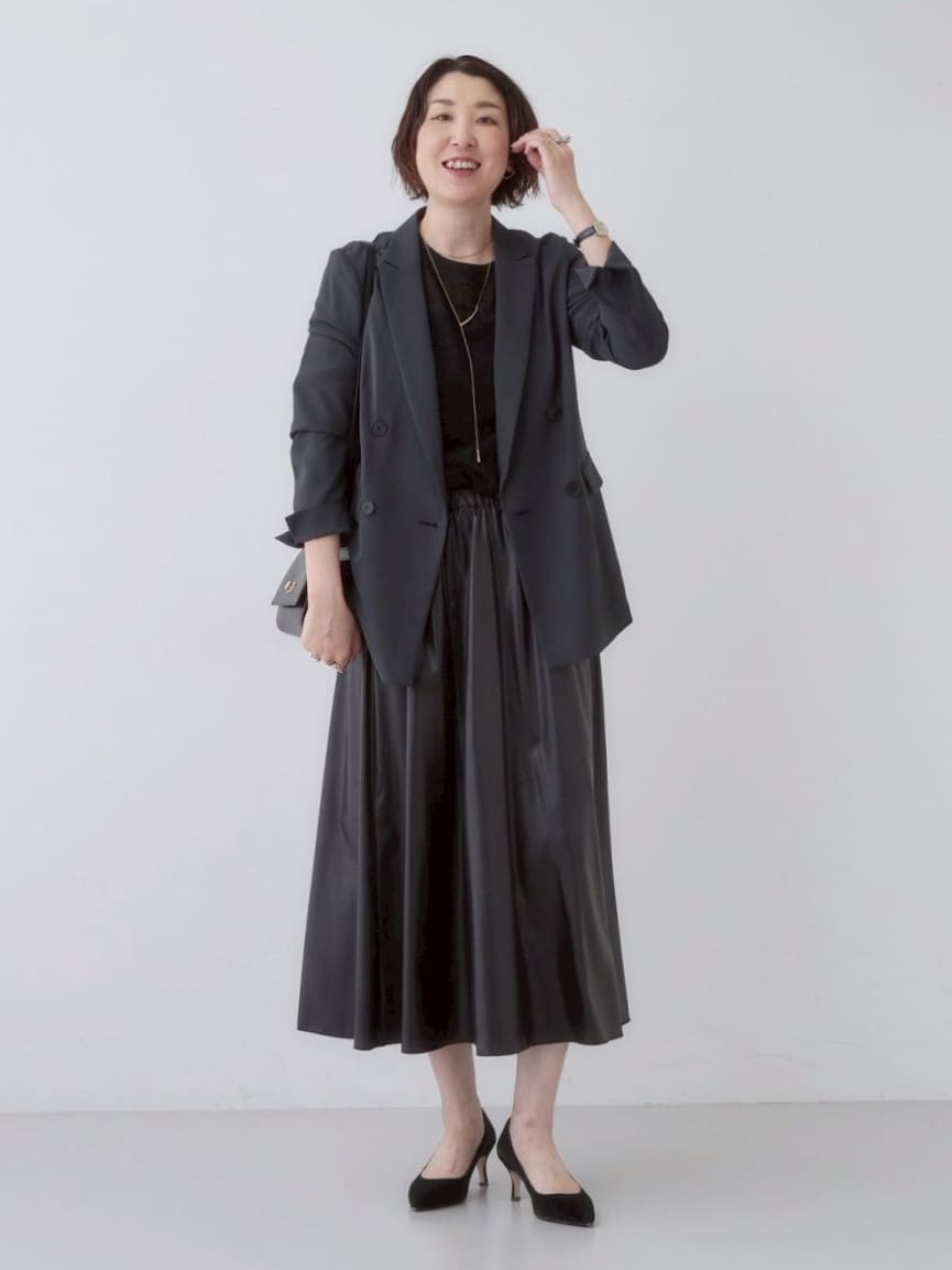 yuriさんの「INDIVI｜ヘアリージャカードトップス」を使ったコーディネート