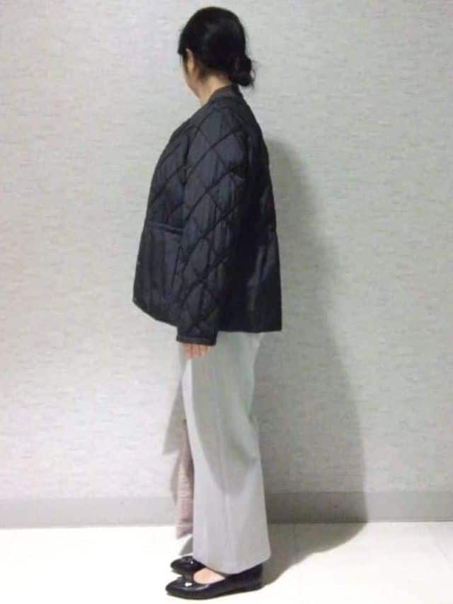 sakoさんの「Reflect｜【気軽な羽織に◎】中綿キルティングショートコート」を使ったコーディネート