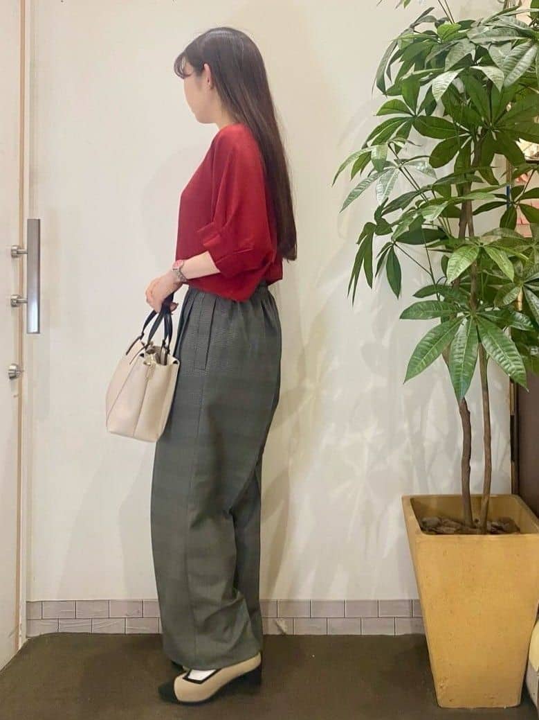 AYUMIさんの「SHOO･LA･RUE｜【洗える】お袖のタックがアクセント インせず着られる さらさらドルマントップス」を使ったコーディネート