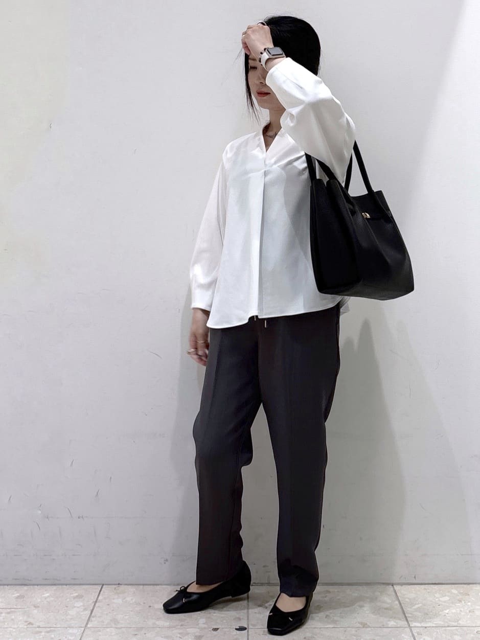mameさんの「OPAQUE.CLIP｜シャギーショートカーディガン【洗濯機OK】《6col》」を使ったコーディネート