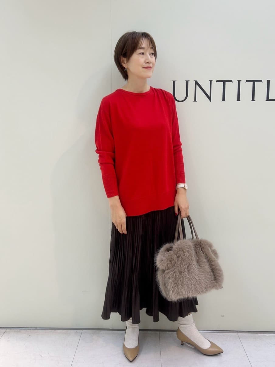 Mikiさんの「UNTITLED｜【8色展開/体型カバー】魅せるタイムレスニット」を使ったコーディネート