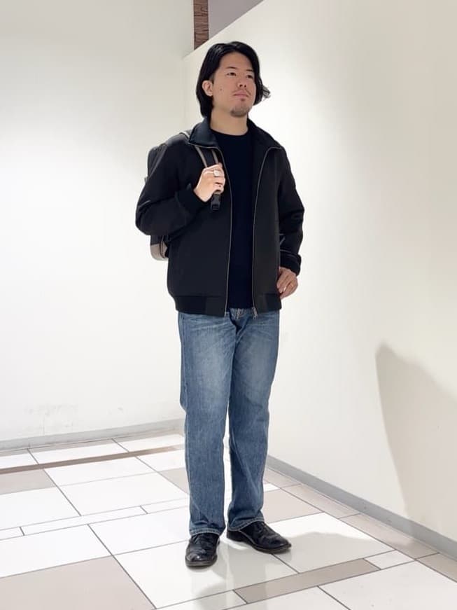 及川さんの「TAKEO KIKUCHI｜【JUST ONE LAYER】ダウンファブリック ジップアップ リブ ブルゾン」を使ったコーディネート