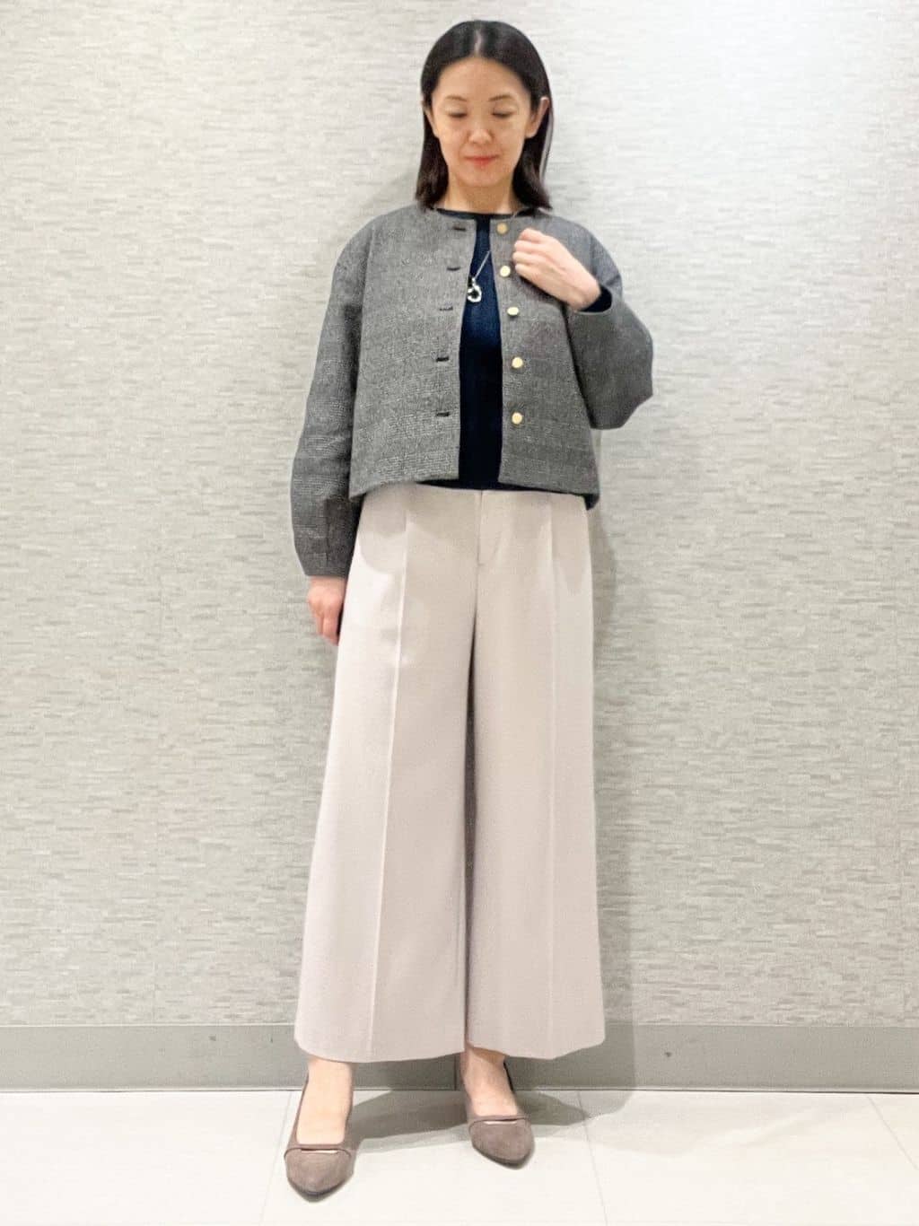 marikoさんの「Reflect｜【着映え◎／アームホールゆったり】グレンチェックジャコット」を使ったコーディネート