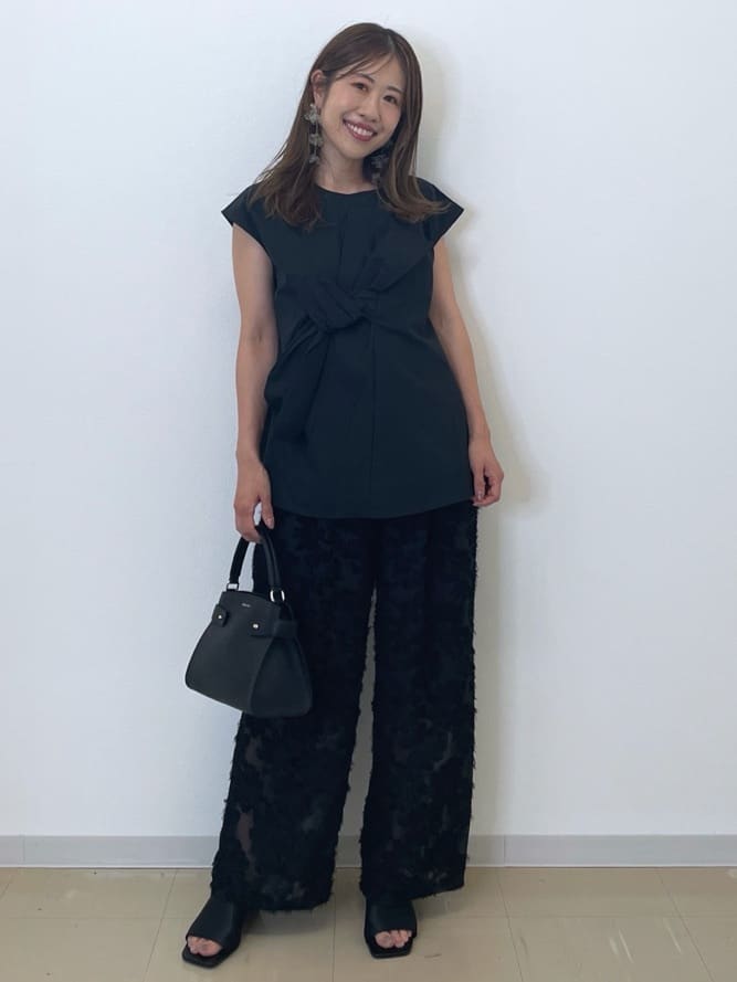 Akiさんの「OPAQUE.CLIP｜リボンモチーフブラウス【洗濯機洗い可】」を使ったコーディネート