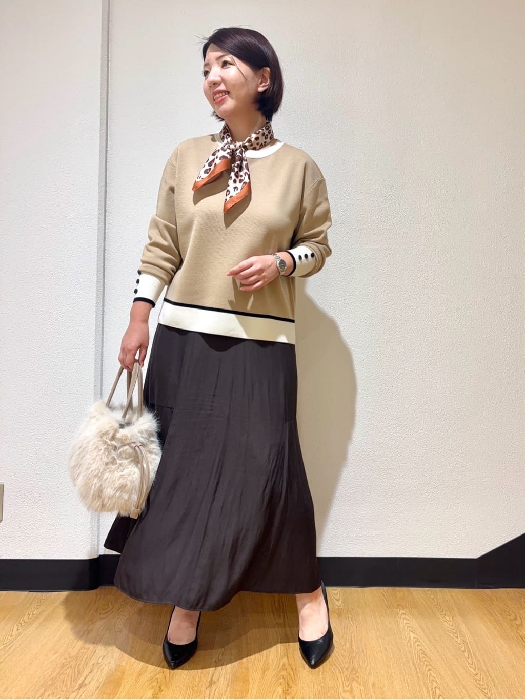 MIKIKOさんの「UNTITLED｜【アンサンブル可/洗える】ウールミラノリブニット」を使ったコーディネート