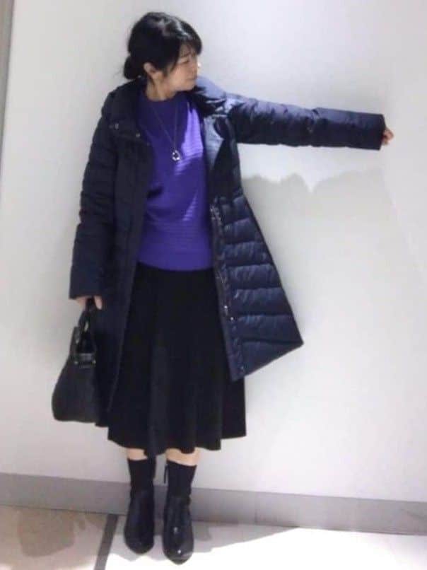 sakoさんの「Reflect｜【通勤】スエードライクフレアスカート」を使ったコーディネート