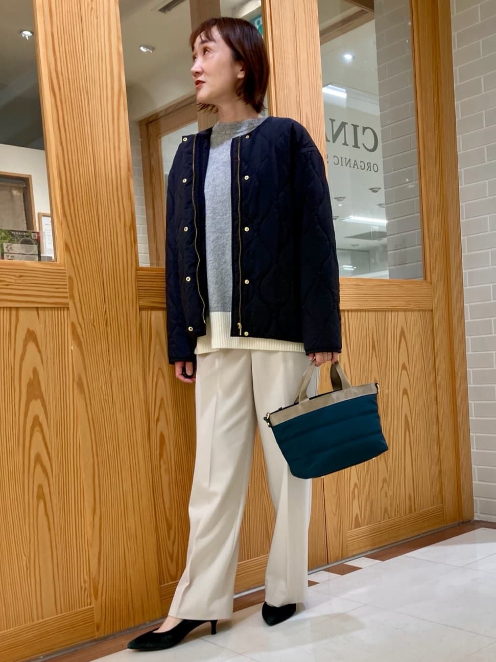 ゆうさんの「UNTITLED｜【重ね着もおすすめ/洗える】ウールカシミヤ クルーネックニット」を使ったコーディネート