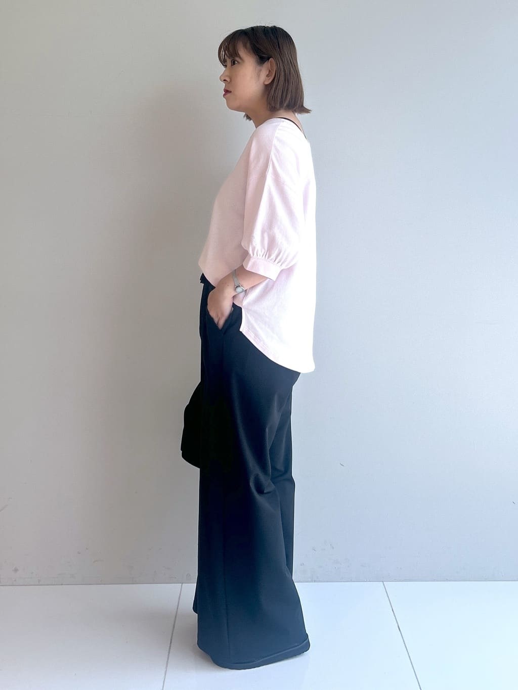 Hirokaさんの「Dessin｜【360度可愛い/前後2WAY/洗える】ライトコットンヘンリーカットソー」を使ったコーディネート