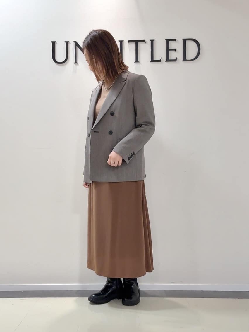 YUIさんの「UNTITLED｜【セットアップ可】ウールライク ダブルブレストジャケット」を使ったコーディネート