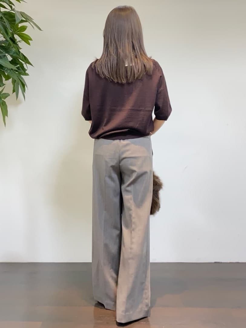 tomoさんの「UNTITLED｜【アンサンブル可/洗える/Vネック】ウールシルクカーディガン」を使ったコーディネート