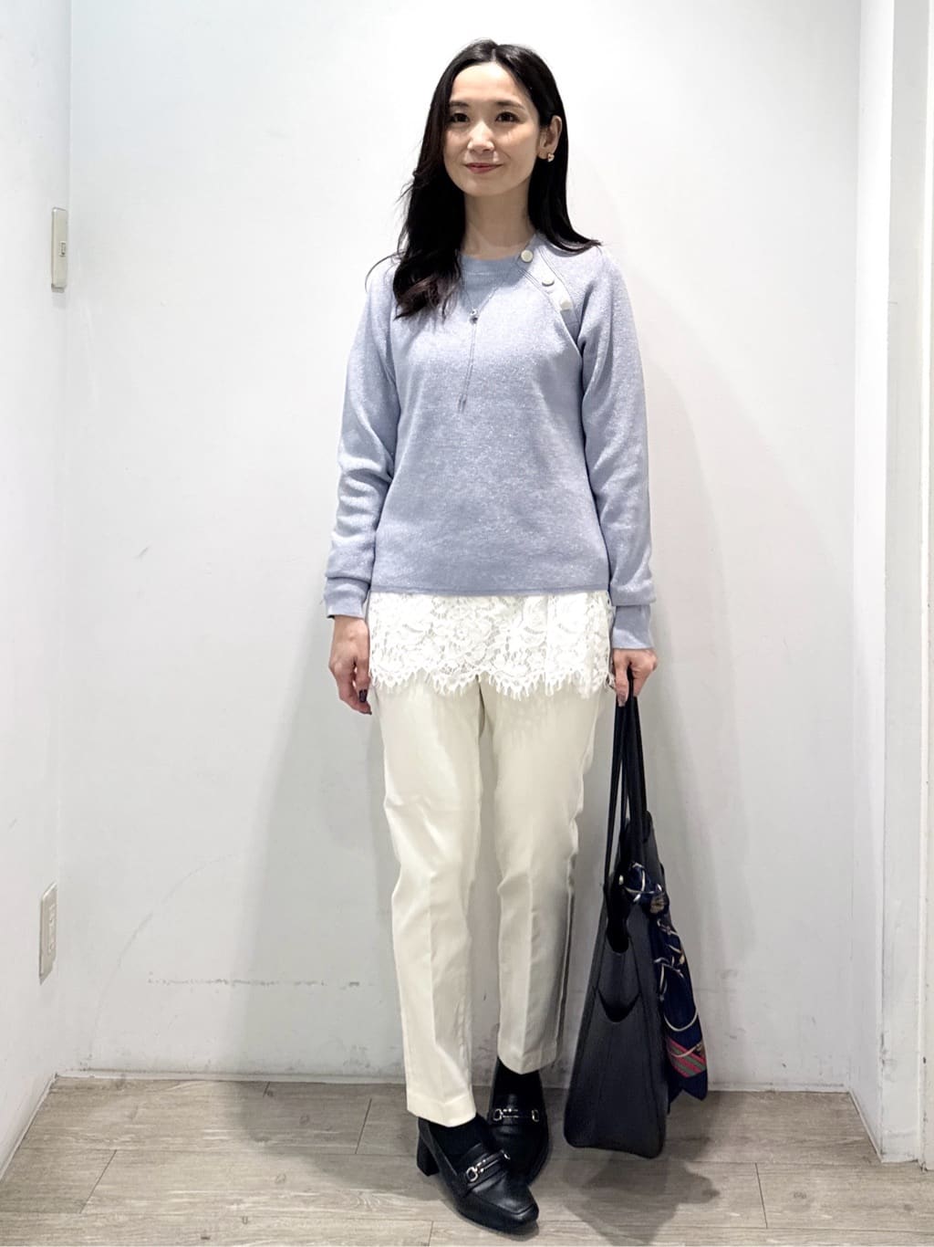 yuicciさんの「OPAQUE.CLIP｜裏起毛ハイストレッチイージーテーパードパンツ【洗濯機OK】」を使ったコーディネート