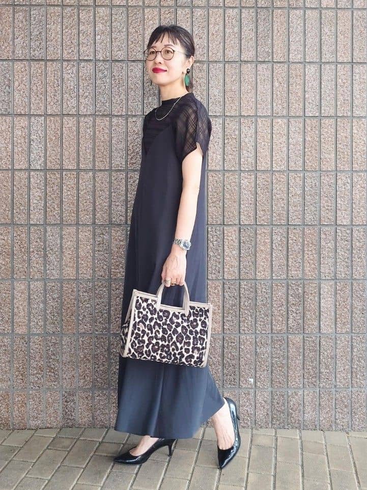 MUTSUKOさんの「UNTITLED｜【シアー】チェックスタンドネックブラウス」を使ったコーディネート
