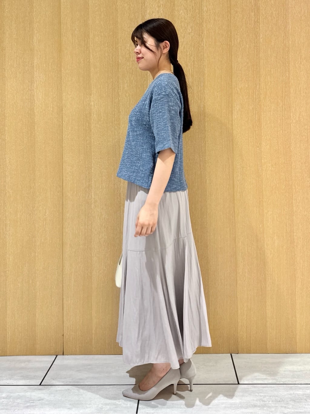nanaさんの「UNTITLED｜【五分袖/ジャージトップス】スラブカールマイヤープルオーバー」を使ったコーディネート