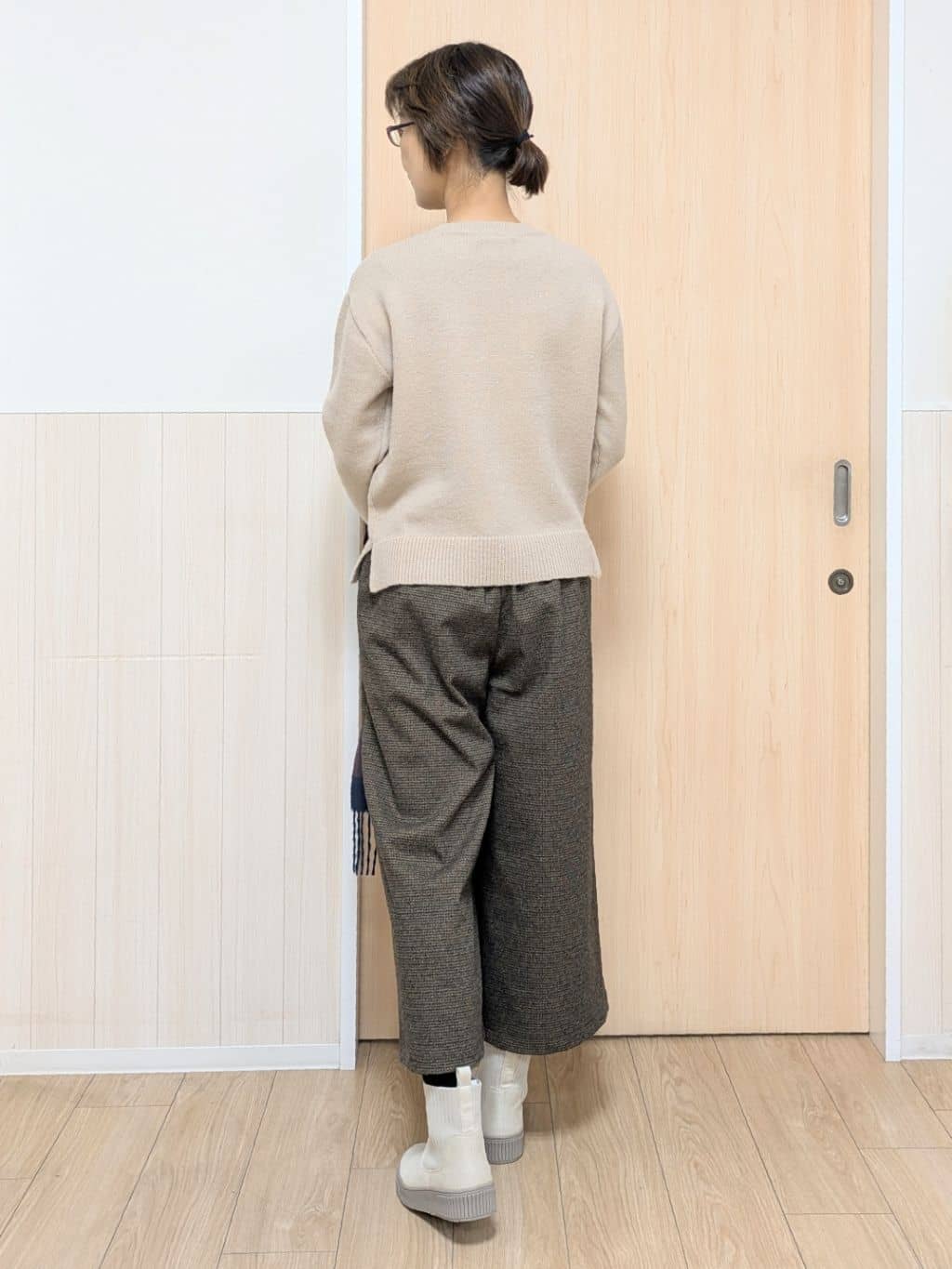 YuAさんの「SHOO･LA･RUE｜柄アソートチェックストール」を使ったコーディネート