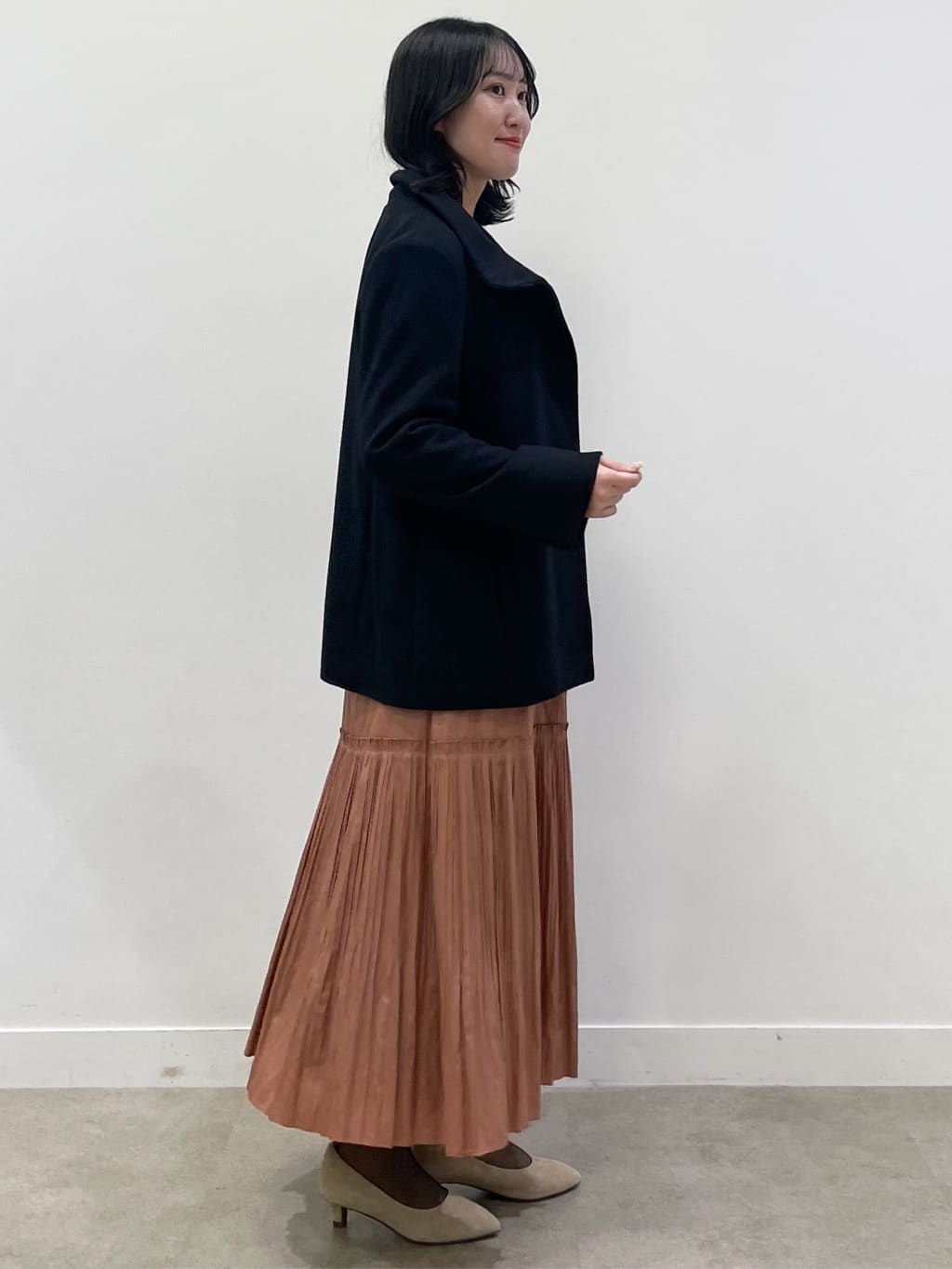 yukariさんの「Reflect｜【SS-4Lサイズ／衿が顔に当たらない◎】スタンドネックミドルコート」を使ったコーディネート