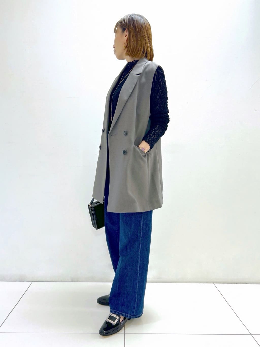 hacoさんの「UNTITLED｜【セットアップ可/洗える】スラブテーラードカラージレ」を使ったコーディネート