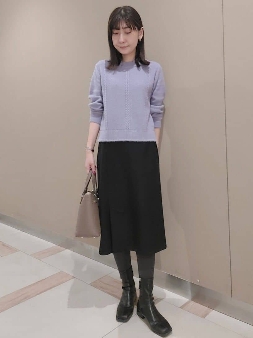 saiさんの「Reflect｜【ほんのりラメ感◎】ケーブル柄ニット」を使ったコーディネート