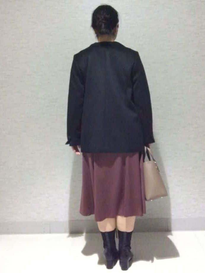 sakoさんの「Reflect｜【SS-4Lサイズ／衿が顔に当たらない◎】スタンドネックミドルコート」を使ったコーディネート