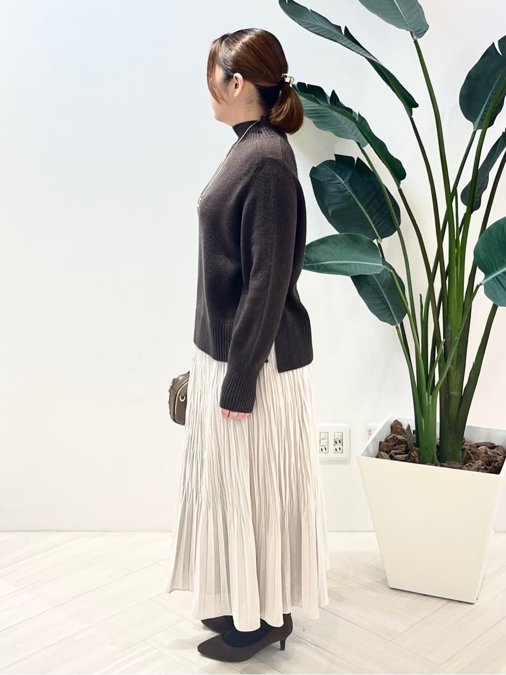 Tomoさんの「UNTITLED｜【8色展開/洗える】ウールカシミヤ ハイネックニット」を使ったコーディネート