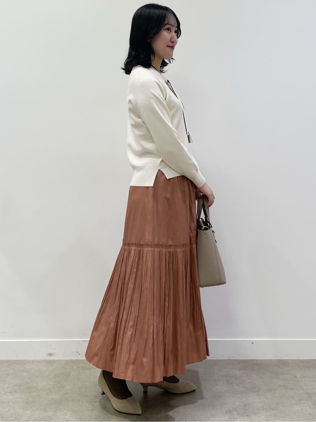 yukariさんの「Reflect｜【SS-4Lサイズ／衿が顔に当たらない◎】スタンドネックミドルコート」を使ったコーディネート