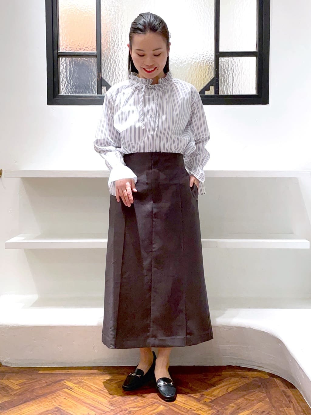 あんりさんの「grove｜【カセット服】洗えるストレートシルエットスカート」を使ったコーディネート