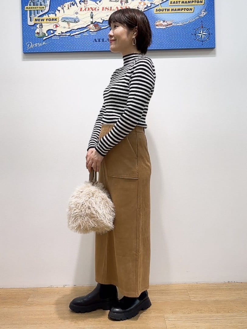 Hamaさんの「Dessin｜【洗える】リブタートルネックニット」を使ったコーディネート