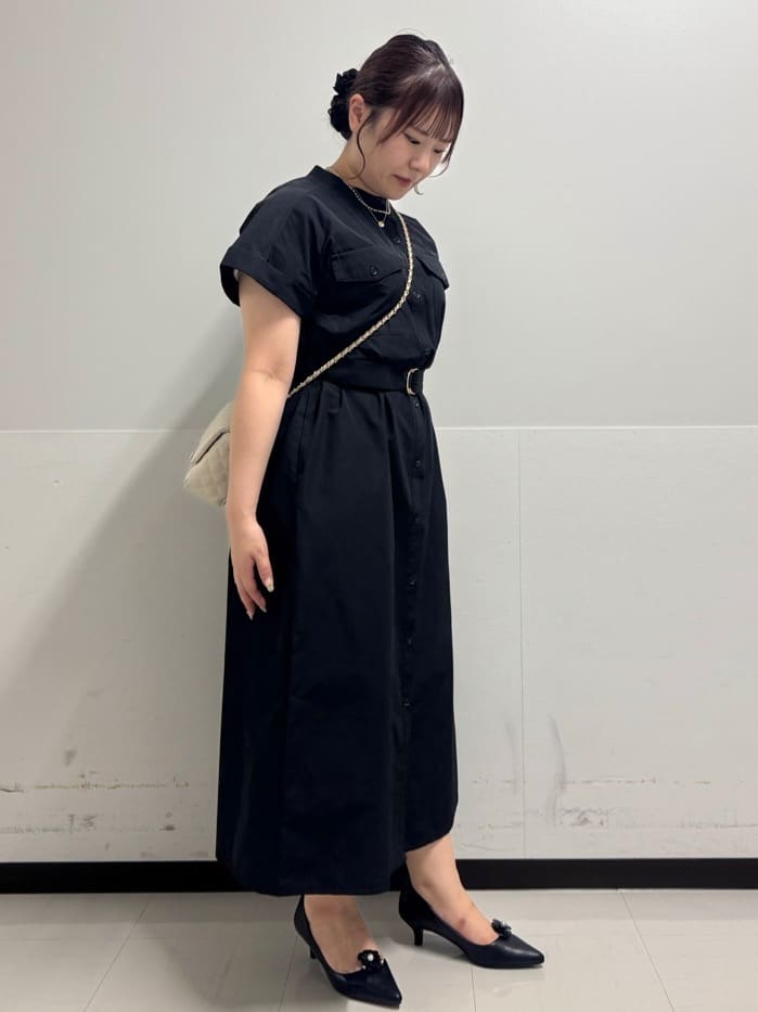 あいりょんさんの「OPAQUE.CLIP｜ダブルポケットシャツワンピース【洗濯機洗い可】」を使ったコーディネート