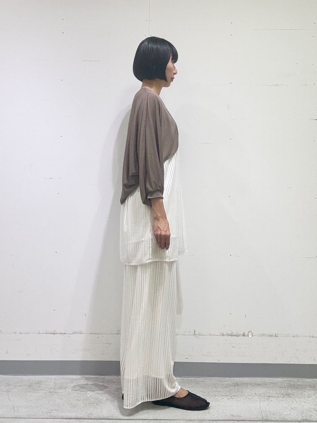 naoさんの「INDIVI｜【洗える／セットアップ可能】ラッセルチュニック」を使ったコーディネート
