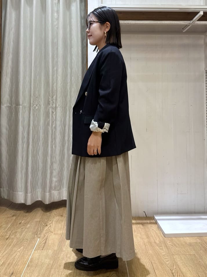 chさんの「THE SHOP TK｜【今羽織るなら】ダブルブレストジャケット【セットアップ可/洗える】」を使ったコーディネート