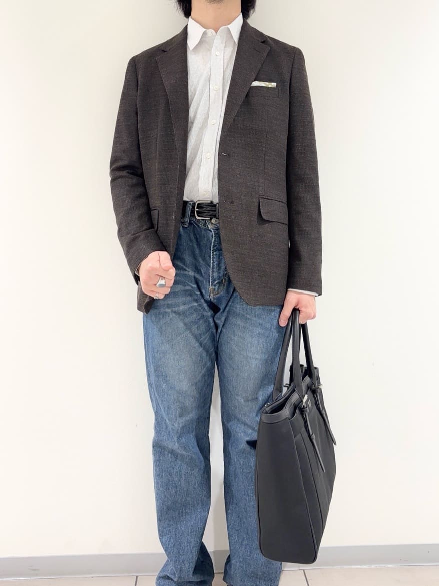 及川さんの「TAKEO KIKUCHI｜【Sサイズ～】ラッセルメッシュ ジャケット」を使ったコーディネート