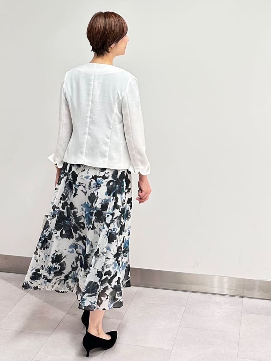 みなこさんの「UNTITLED｜【シアー】チェックスタンドネックブラウス」を使ったコーディネート