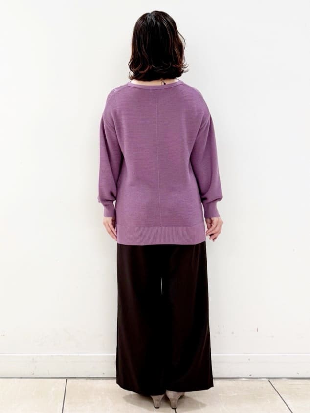 KIKIさんの「Reflect｜【パンツ合わせにぴったり◎】ゆったりオフボディニット」を使ったコーディネート