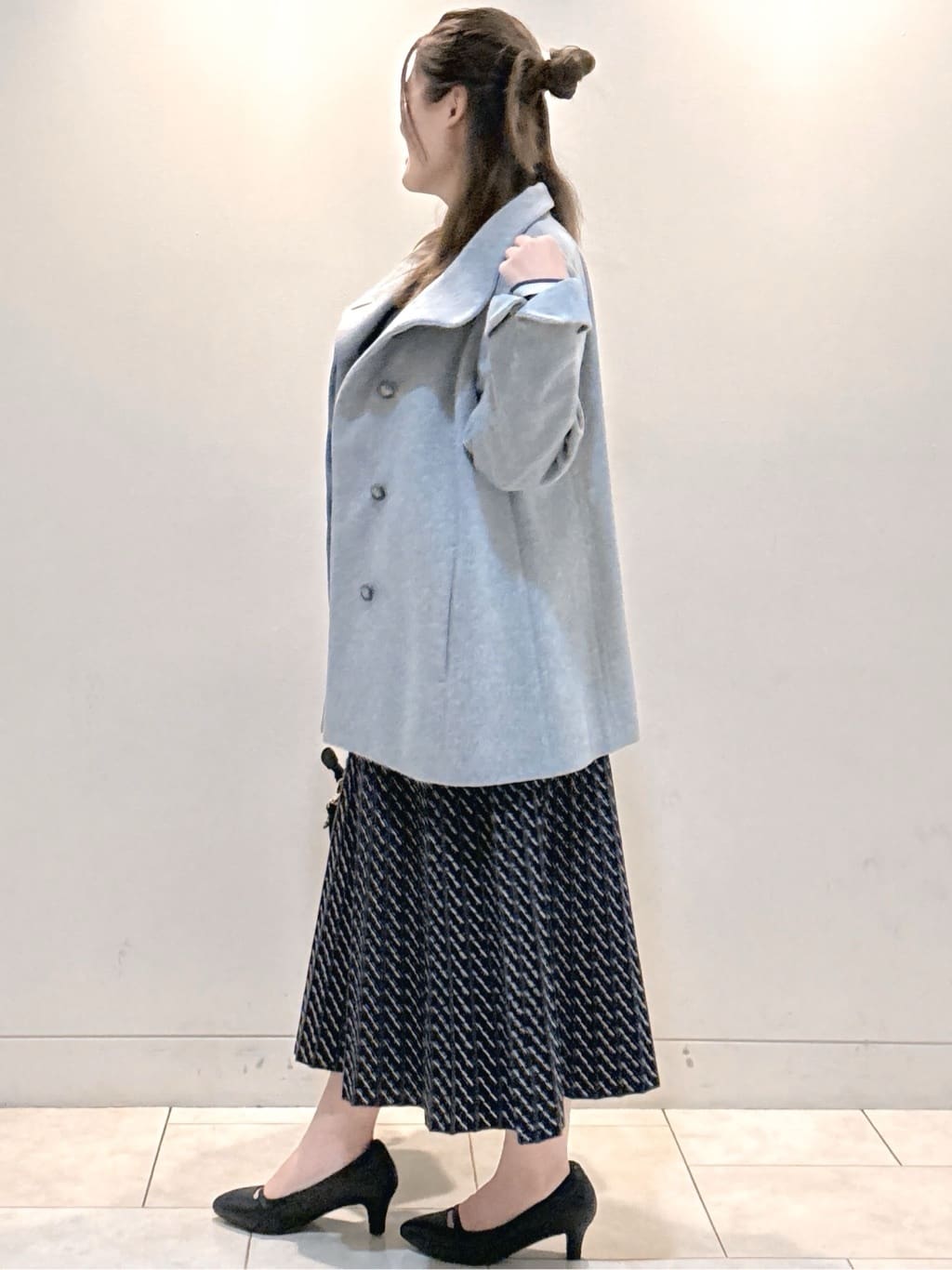 S&auml;K&iuml;さんの「Reflect｜【SS-4Lサイズ／衿が顔に当たらない◎】スタンドネックミドルコート」を使ったコーディネート