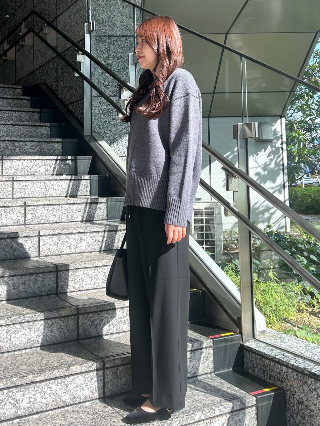 Risaさんの「OPAQUE.CLIP｜ウォームタッチ イージーワイドパンツ【洗濯機洗OK／ストレッチ】≪SS～LL≫」を使ったコーディネート