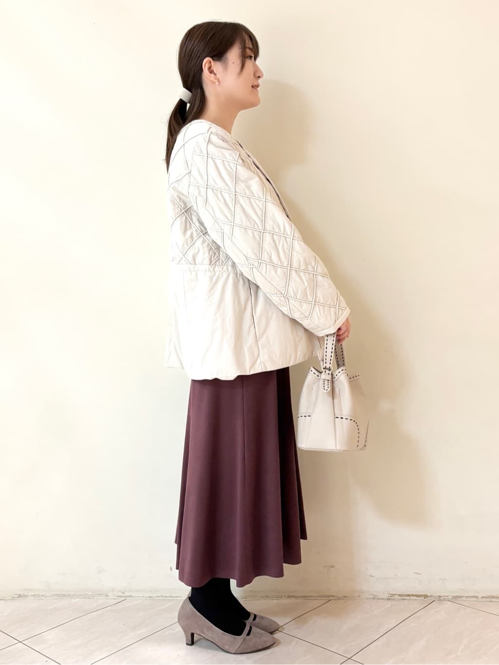 mikiさんの「Reflect｜【通勤】スエードライクフレアスカート」を使ったコーディネート
