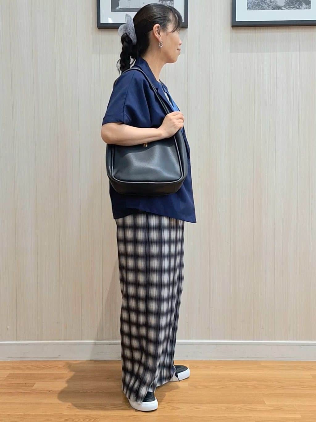 Saoさんの「SHOO･LA･RUE｜【S-LL】さらりと着たい大人のための 麻調半袖ジャケット」を使ったコーディネート