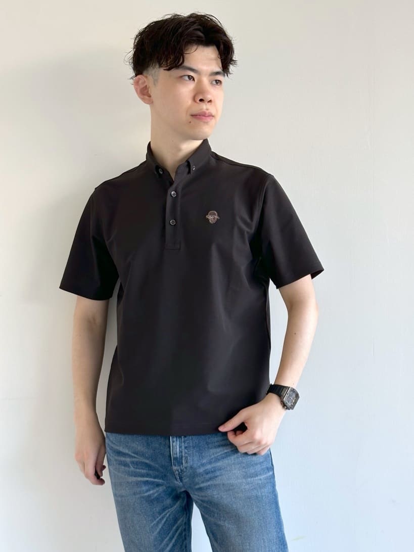 イッシーさんの「TAKEO KIKUCHI｜【COOL CITY WEAR】エアートール ポロシャツ /接触冷感・通気性」を使ったコーディネート