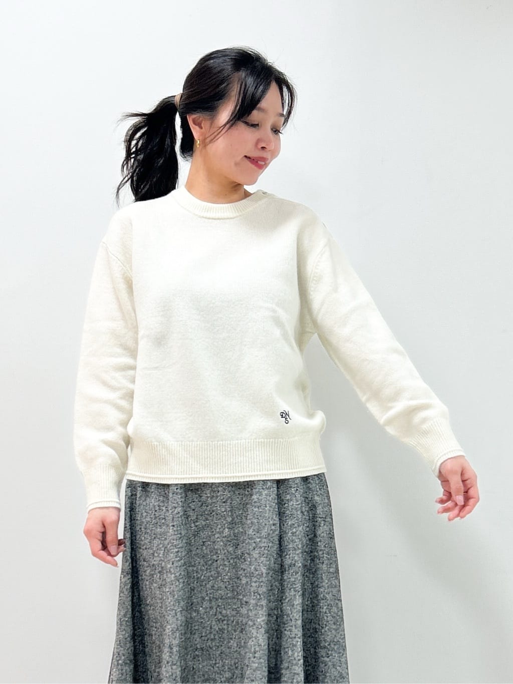 Kaiさんの「Dessin｜【洗える】ツイードフレアスカート」を使ったコーディネート