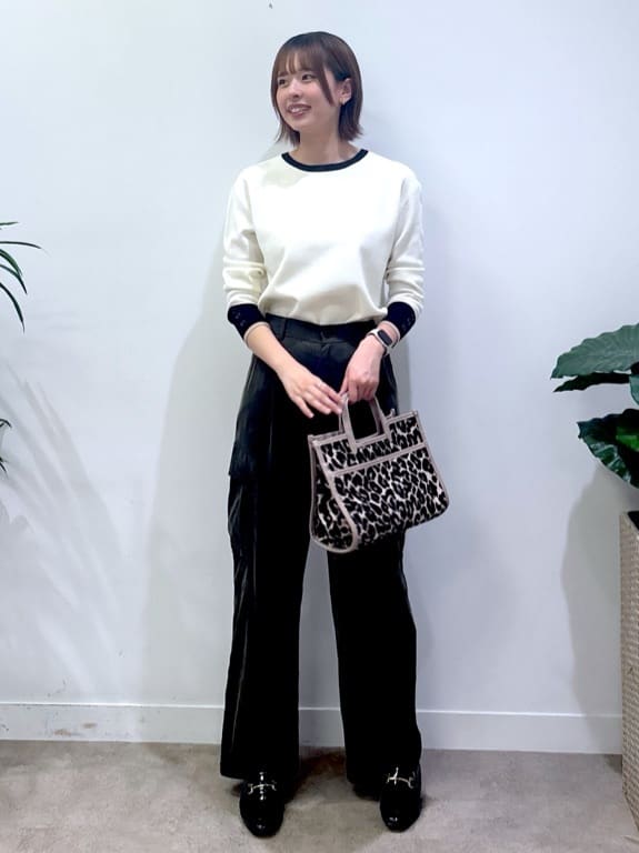 yukaさんの「UNTITLED｜【アンサンブル可/洗える】ウールミラノリブニット」を使ったコーディネート