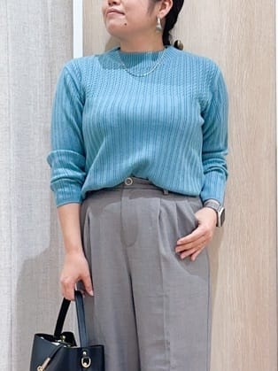 naoさんの「grove｜【毛玉軽減／洗える】ミニケーブルニット」を使ったコーディネート