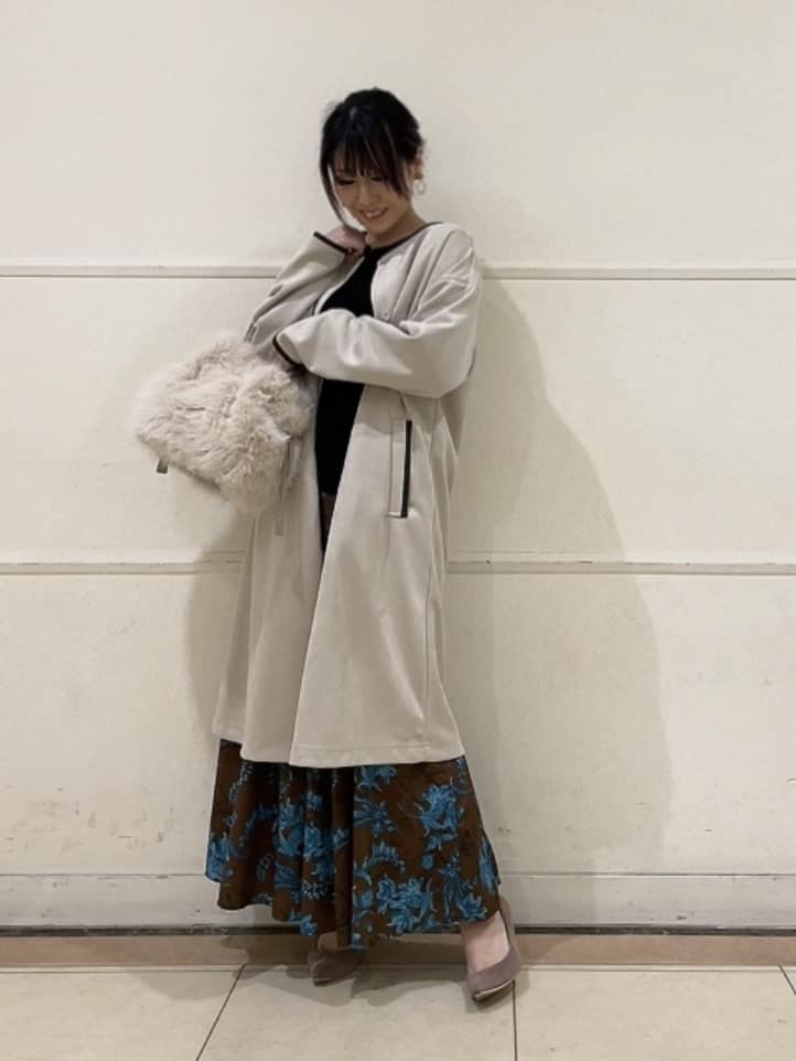 watanabeさんの「UNTITLED｜【アンサンブル可/洗える】シルクウールカシミヤ ドルマンスリーブニット」を使ったコーディネート