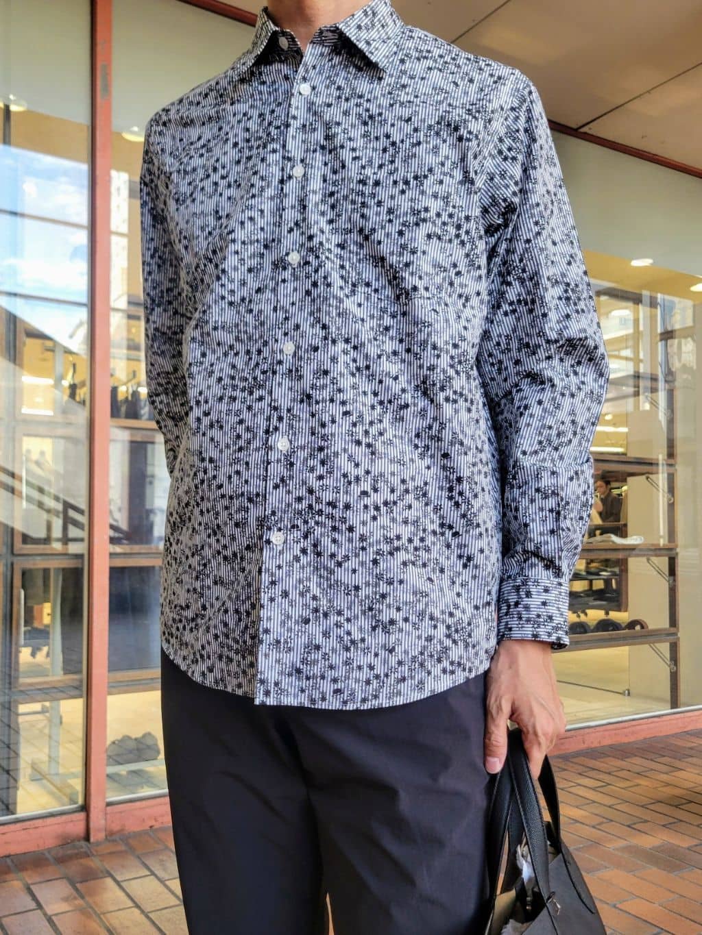 piroyaさんの「TAKEO KIKUCHI｜ストライプ小花 長袖シャツ」を使ったコーディネート