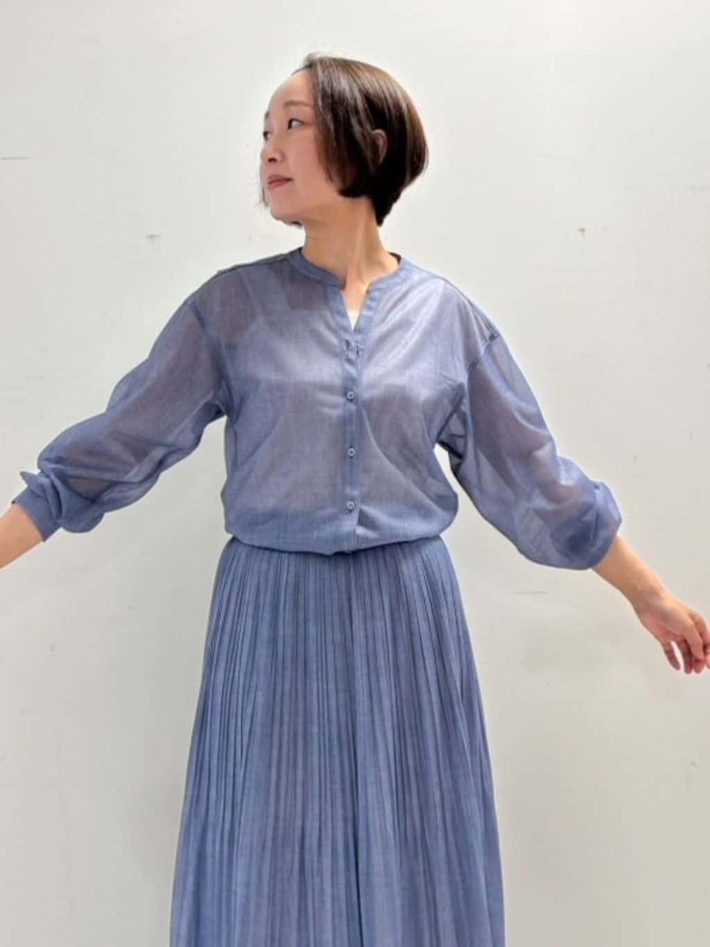 keikoさんの「COUP DE CHANCE｜【手洗い可】シアーブラウス」を使ったコーディネート