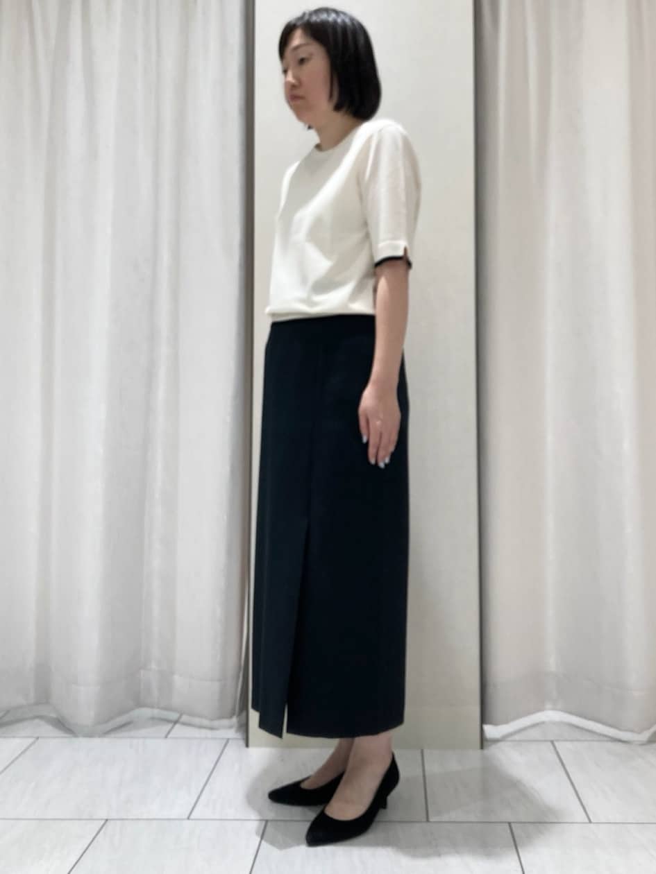 わたなべさんの「UNTITLED｜【アンサンブル可/薄手/洗える】5分袖クルーニット」を使ったコーディネート