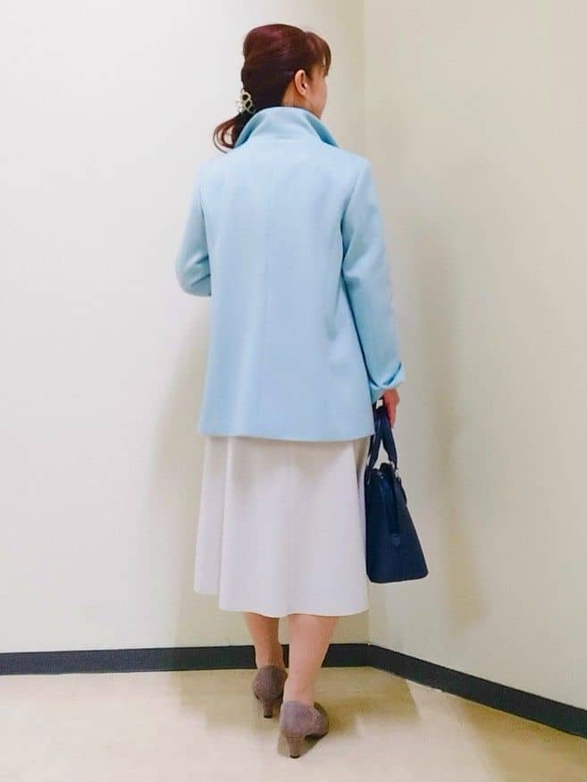 花さんの「Reflect｜【ほんのりラメ感◎】ふわふわフェザーヤーンハイネックニット」を使ったコーディネート