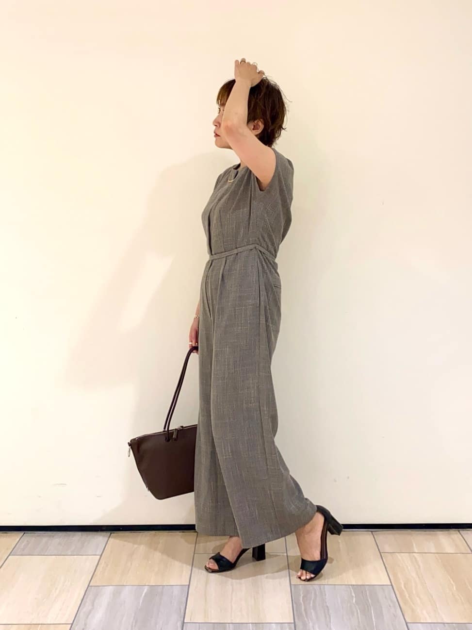 mari_831さんの「UNTITLED｜【接触冷感/オールインワン/洗える】梳毛調合繊コンビネゾン」を使ったコーディネート