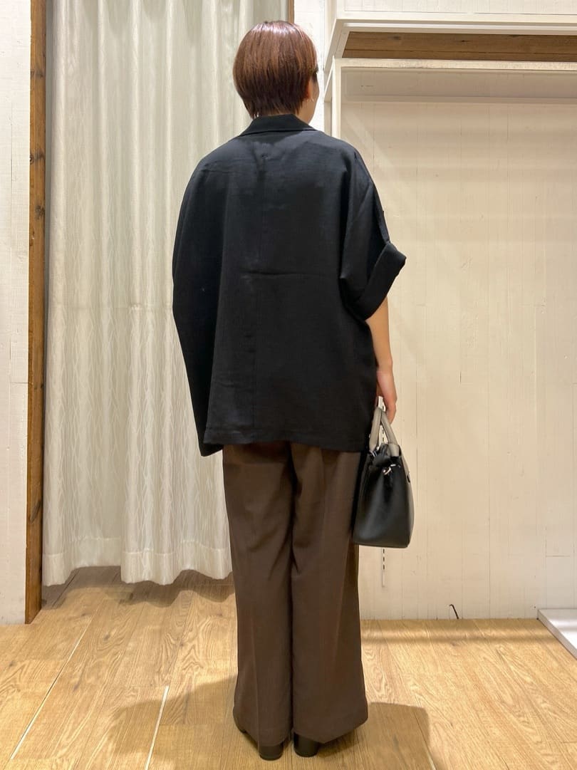 ga_riさんの「THE SHOP TK｜ドルマン半袖ジャケット【洗える】」を使ったコーディネート